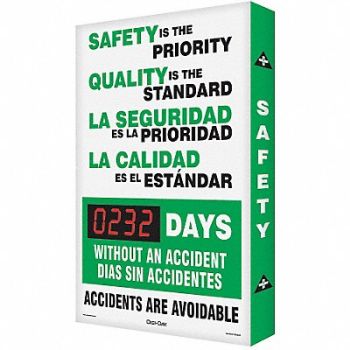 ACCUFORM Electronic Scoreboard 28in x 20in White, 6NDJ9