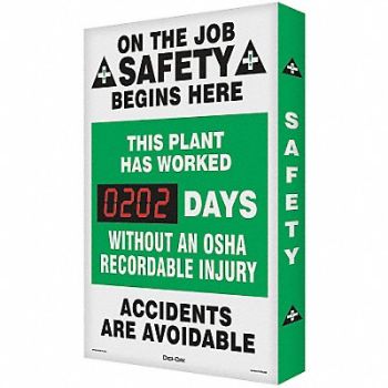 ACCUFORM Electronic Scoreboard 28in x 20in White, 6NDK5