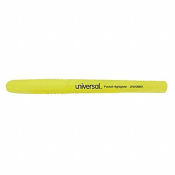UNIVERSAL Highlighter Pen Chisel Fl Yellow PK12, 6NEC0