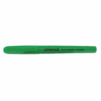 UNIVERSAL Highlighter Pen Chisel Fl Green PK12, 6NEC2