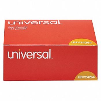 UNIVERSAL Golf Pencils PK144, 6NEC6