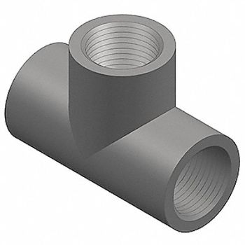 GRAINGER APPROVED Tee 1 in Pipe Size Schedule 80 FNPT, 6NF95