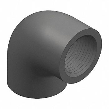 GRAINGER APPROVED 90 Elbow 1 in Schedule 80 FNPT Gray, 6NG20