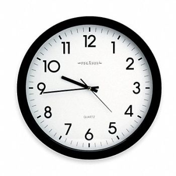 GRAINGER APPROVED Wall Clock Analog Battery, 6NN65