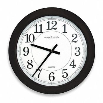 GRAINGER APPROVED Wall Clock Analog Battery, 6NN67