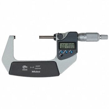 MITUTOYO Digital Micrometer Outside 2 to 3 In, 6NPY7