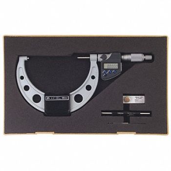 MITUTOYO Digital Micrometer Outside 4 to 5 In SPC, 6NPY8