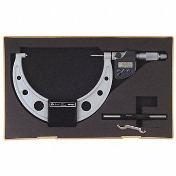 MITUTOYO Digital Micrometer Outside 5 to 6 In SPC, 6NPY9