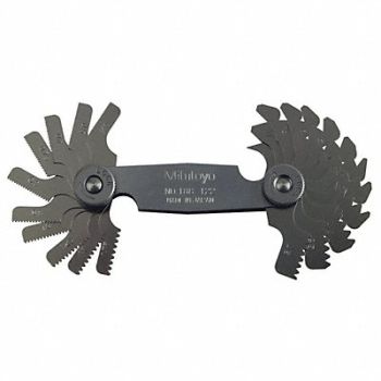 MITUTOYO Thread Pitch Gauge Set Thread Ang 60 deg, 6NRD4