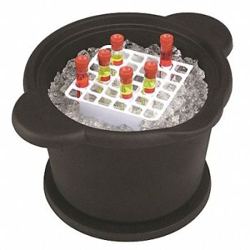 HEATHROW SCIENTIFIC Ice Bucket Round 4L Black, 6NUE7