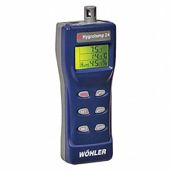 WOHLER Thermohygrometer 0 per. to 100 per., 6NWA5