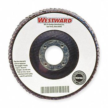 GRAINGER APPROVED J7232 Fiber Disc 4 in Dia 5/8in Arbor 36 Grit, 447R67