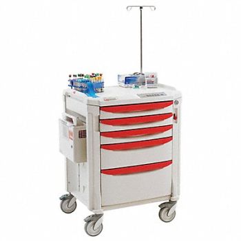 METRO IV Therapy Cart 38-1/2Hx32 1/4Wx22 3/8D, 6NXJ2