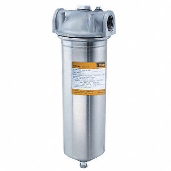 PARKER Filter Housing 13 H 3 5/8 Dia Silver, 6PAU3