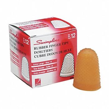 SWINGLINE Rubber Finger Tips Size 14 X-Large PK12, 6PDR6