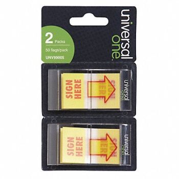 UNIVERSAL ONE Sticky Arrows 1 x 1-3/4 PK100, 6PDV0