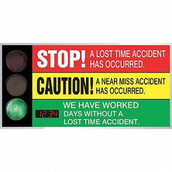 ACCUFORM Electronic Scoreboard 36x72in Grn/Rd/Ylw, 6PDW6