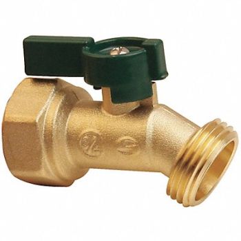 GRAINGER APPROVED Hose Bibb Quarter Turn 3/4In Brass, 6PDZ8