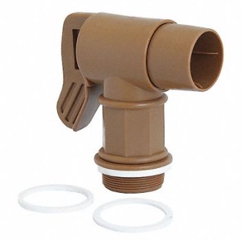 GRAINGER APPROVED Drum Tap Polyethylene Brown NPT, 6PFN4