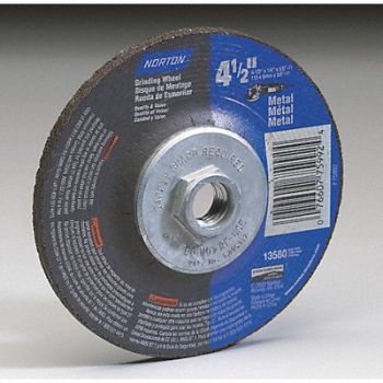 NORTON Depressed Center Whl T27 9x1/4x5/8-11 AO, 6PJ94