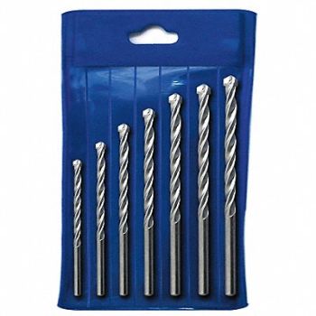 WESTWARD Masonry Drill Set pc HSS, 6PTC5