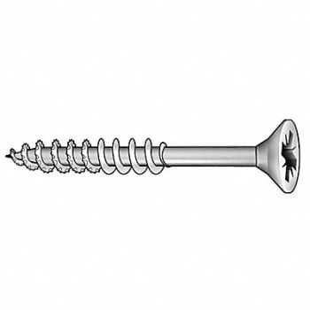 GRAINGER APPROVED Deck Screw #6 Steel 1 5/8 L PK100, 3LGZ5