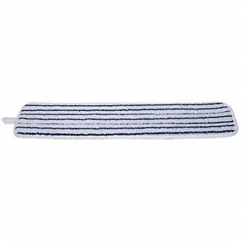 TOUGH GUY Mop Pad White Microfiber, 6PVT2