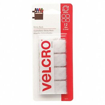VELCRO BRAND Reclosable Fastener White 7/8 PK12, 6PXV3