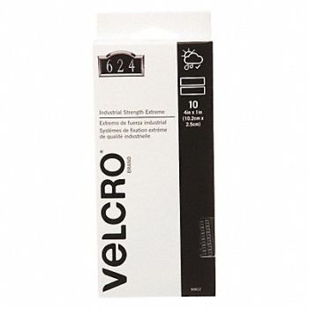 VELCRO BRAND Reclosable Fastener Shapes Gray 1x4 PK10, 6PXV9