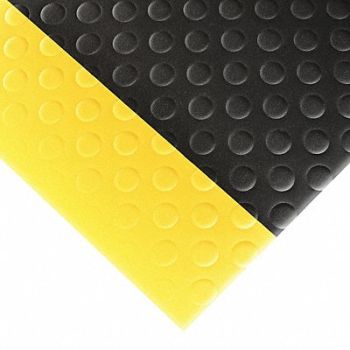 NOTRAX Antifatigue Runner Black YllwBrdr 3x60ft, 6PY97