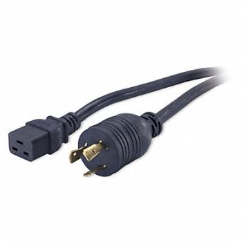 APC BY SCHNEIDER ELECTRIC Powr Cord L6-20P SJT 12 ft Blk 16A 12/3, 6PYD8