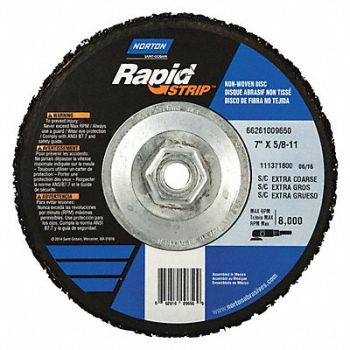 NORTON Non-Woven Dep Center Disc 7 in Dia, 6PZ20