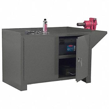 DURHAM MFG Cabinet Workbench Steel 48 W 24 D, 6RHH8