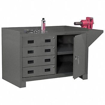 DURHAM MFG Cabinet Workbench Steel 48 W 24 D, 6RHH9