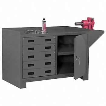 DURHAM MFG Cabinet Workbench Steel 48 W 24 D, 6RHJ0