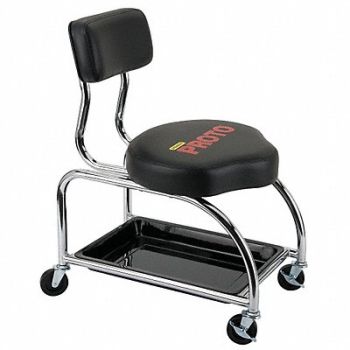 PROTO Tool Trolley Stool With Backrest 300 lb., 6RKW1
