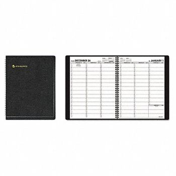 AT-A-GLANCE Planner Weekly 8-1/4 x 10-7/8in Black, 6RMJ3