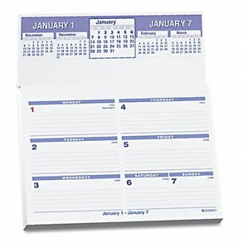 AT-A-GLANCE Desk Calendar Refill Wkly 5-5/8x7 White, 6RML5