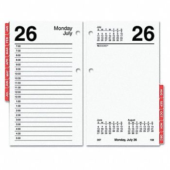 AT-A-GLANCE Desk Calendar Refill Daily 3-1/2x6 White, 6RML9