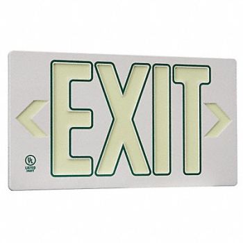 GRAINGER APPROVED D6996 Exit Sign 8 3/4 in x 15 3/8 in Plastic, 6RRF0
