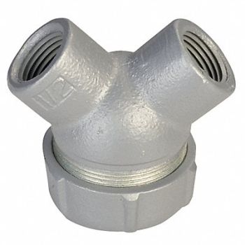 APPLETON ELECTRIC Capped Elbow Iron Trade Size 3/4in, 6RUL5