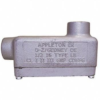 APPLETON ELECTRIC Conduit Outlet Body Iron Trd Sz 1/2in, 6RUL9
