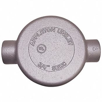 APPLETON ELECTRIC Conduit Outlet Body Iron C 3/4 In., 6RUT8