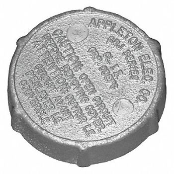 APPLETON ELECTRIC Conduit Access Cover Iron, 6RVA4
