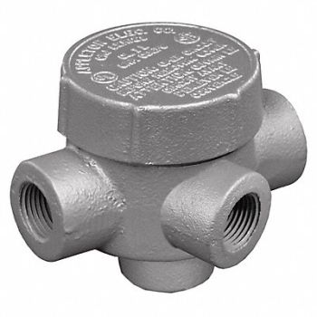 APPLETON ELECTRIC Conduit Outlet Body Iron Trd Sz 3/4in, 6RVC5