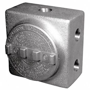 APPLETON ELECTRIC Conduit Outlet Body Aluminum Trd Sz 1in, 6RVG1