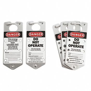 BRADY J5050 Labeled Lockout Hasp Snap-On 6 Lock PK5, 6T439