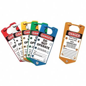 BRADY J5050 Labeled Lockout Hasp Snap-On 6 Lock PK5, 6T443
