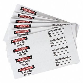 BRADY Permnent Adhesive Lbl .75x5in Vinyl PK40, 6T791
