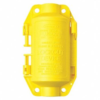 BRADY Plug Lockout Yellow, 6T858